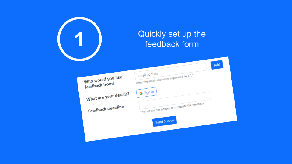 Quickly set up the feedback form